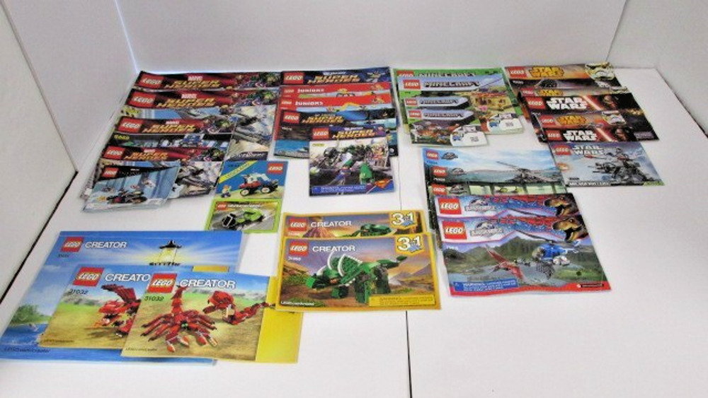 LOT of 32 LEGO Manual instruction Booklets MARVEL Minecraft CITY Star Wars